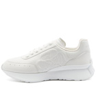 Alexander McQueen Men's Vintage Runner Sneakers in White/White