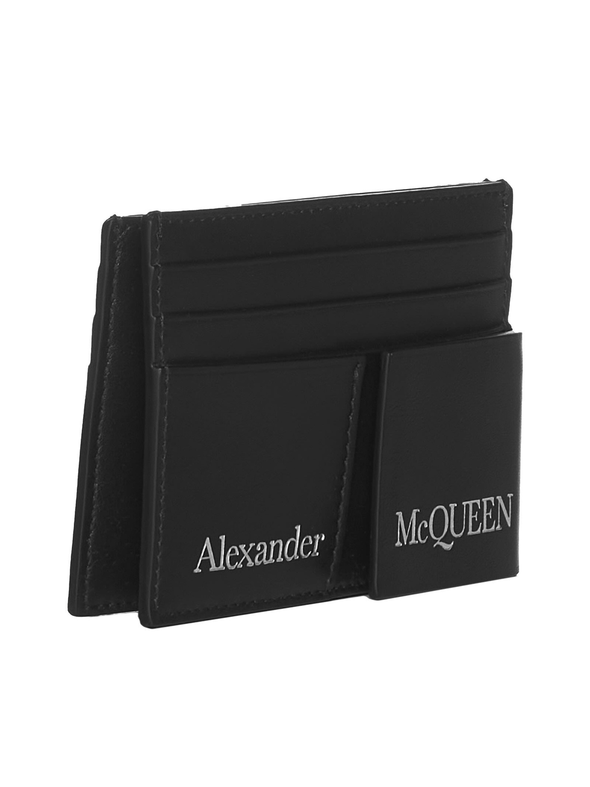 Alexander McQueen Women's Leather Card Holder Blue