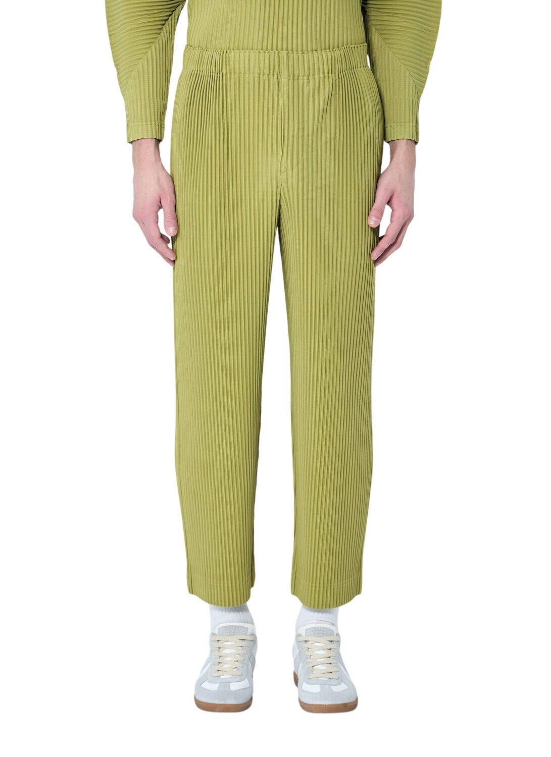 HOMME PLISSÉ ISSEY MIYAKE Beige Elasticized Cargo Pants Homme