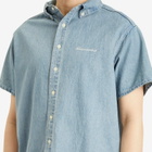 thisisneverthat Men's Washed Denim Shortsleeve Shirt in Washed Blue