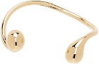 Bottega Veneta Gold Drop Cuff Bracelet