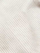 De Petrillo - Camp-Collar Striped Linen Shirt - Neutrals