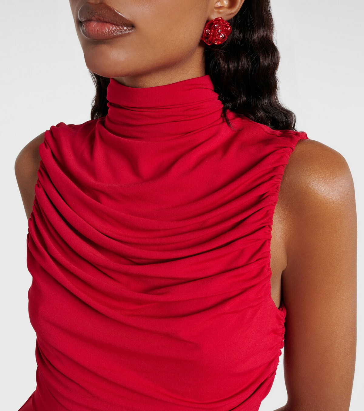 Magda Butrym Floral-appliqué draped gown