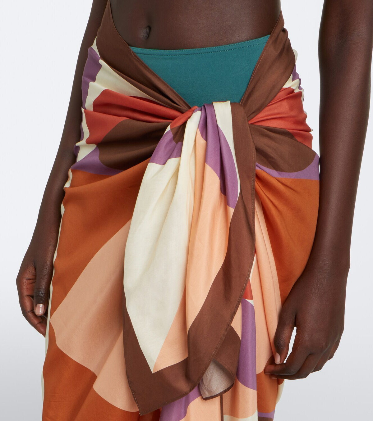 Eres Luisa printed cotton and silk beach cover-up