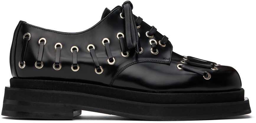 Simone Rocha - Eyelet-Embellished Glossed-Leather Brogues