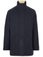 Loro Piana - Icer Shearling-Trimmed Cashmere-Blend Jacket - Blue