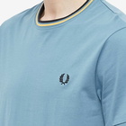 Fred Perry Men's Twin Tipped T-Shirt in Ash Blue