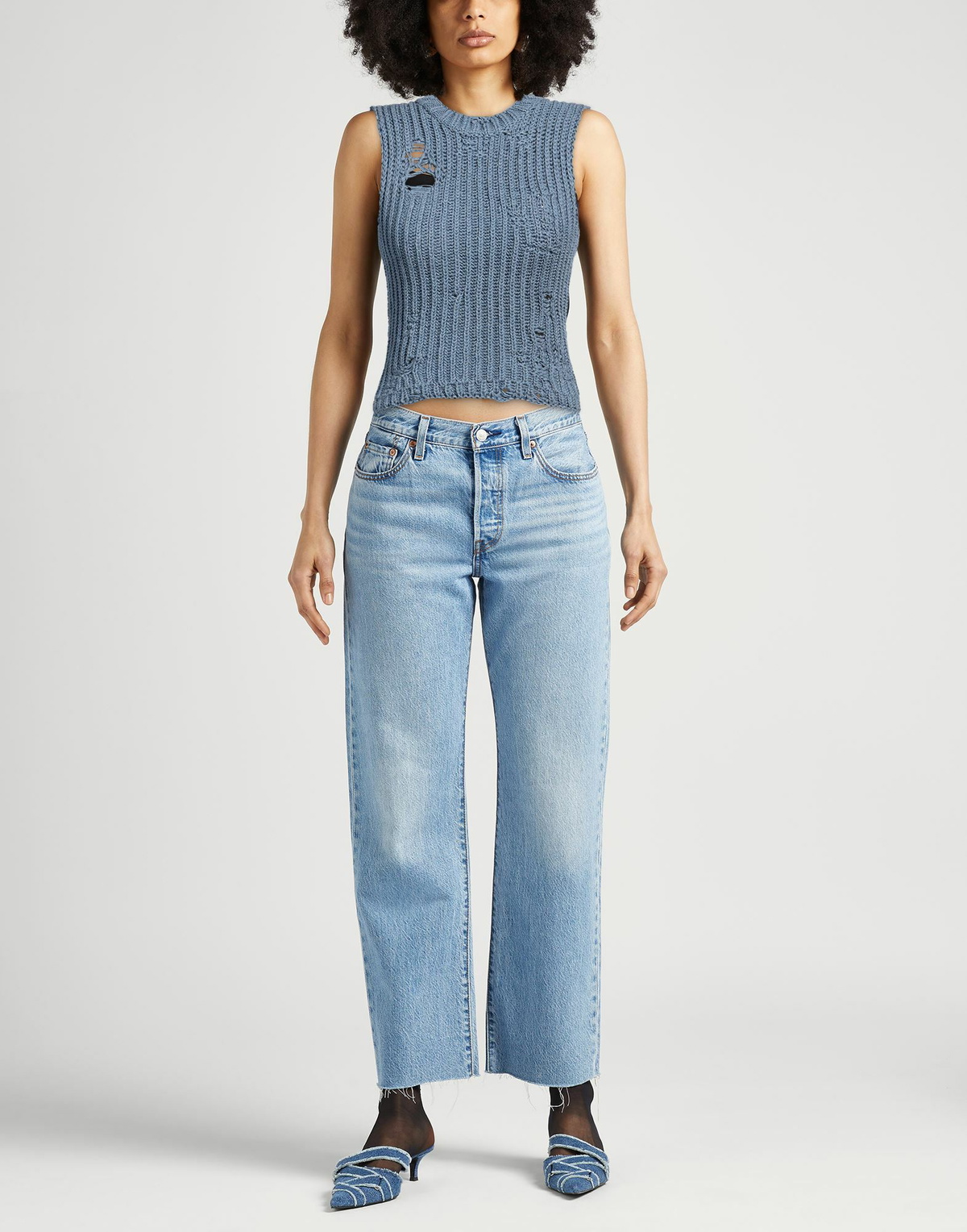 Jw Anderson Womens Sweater Pastel in Blue
