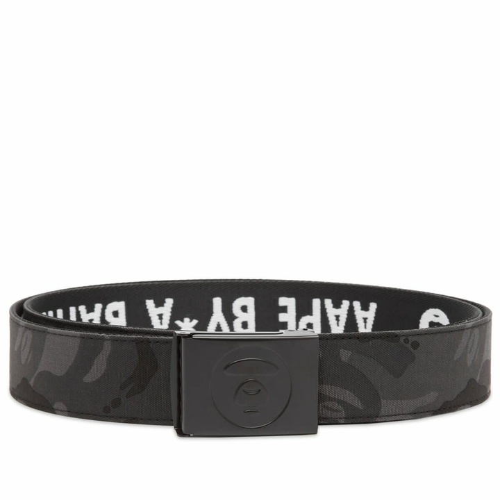 Photo: Men's AAPE Now Reversible Camo Belt in Black (Multi) 