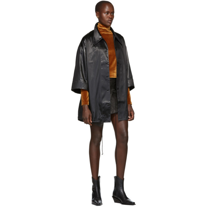 Ann Demeulemeester Black Leather Wrap Miniskirt Ann Demeulemeester