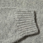 Albam Men's Boiled Wool Crew Neck Knit in Grey Marl