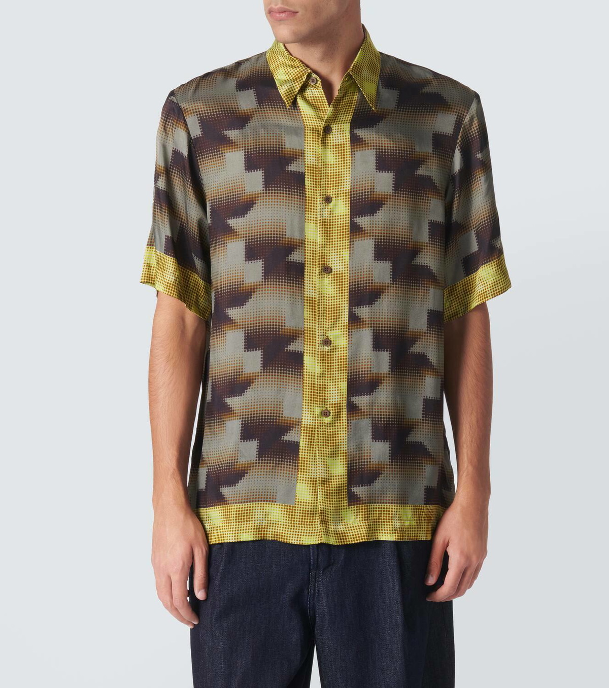 Dries Van Noten Printed bowling shirt