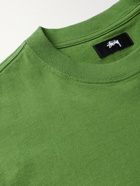 STÜSSY - Logo-Embroidered Cotton-Jersey T-Shirt - Green
