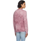 Amiri Burgundy Tie-Dye Marble Sweater