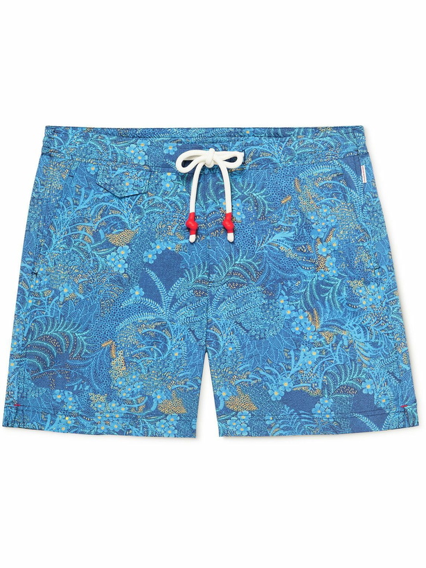 Photo: Orlebar Brown - Standard Slim-Fit Mid-Length Printed Swim Shorts - Blue