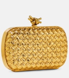 Bottega Veneta - Knot metallic leather clutch