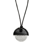 Ann Demeulemeester Black Round Pendant Necklace