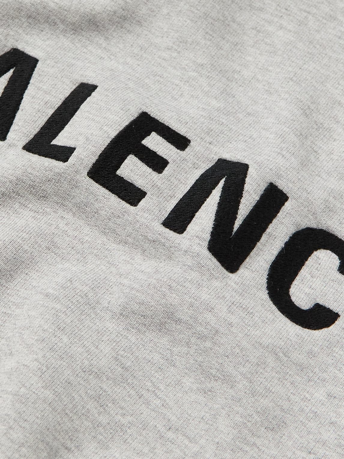 Balenciaga - Logo-Embroidered Cotton-Jersey Sweatshirt - Gray Balenciaga