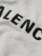 Balenciaga - Logo-Embroidered Cotton-Jersey Sweatshirt - Gray