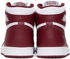 Nike Jordan White & Red Air Jordan 1 Retro High OG Sneakers