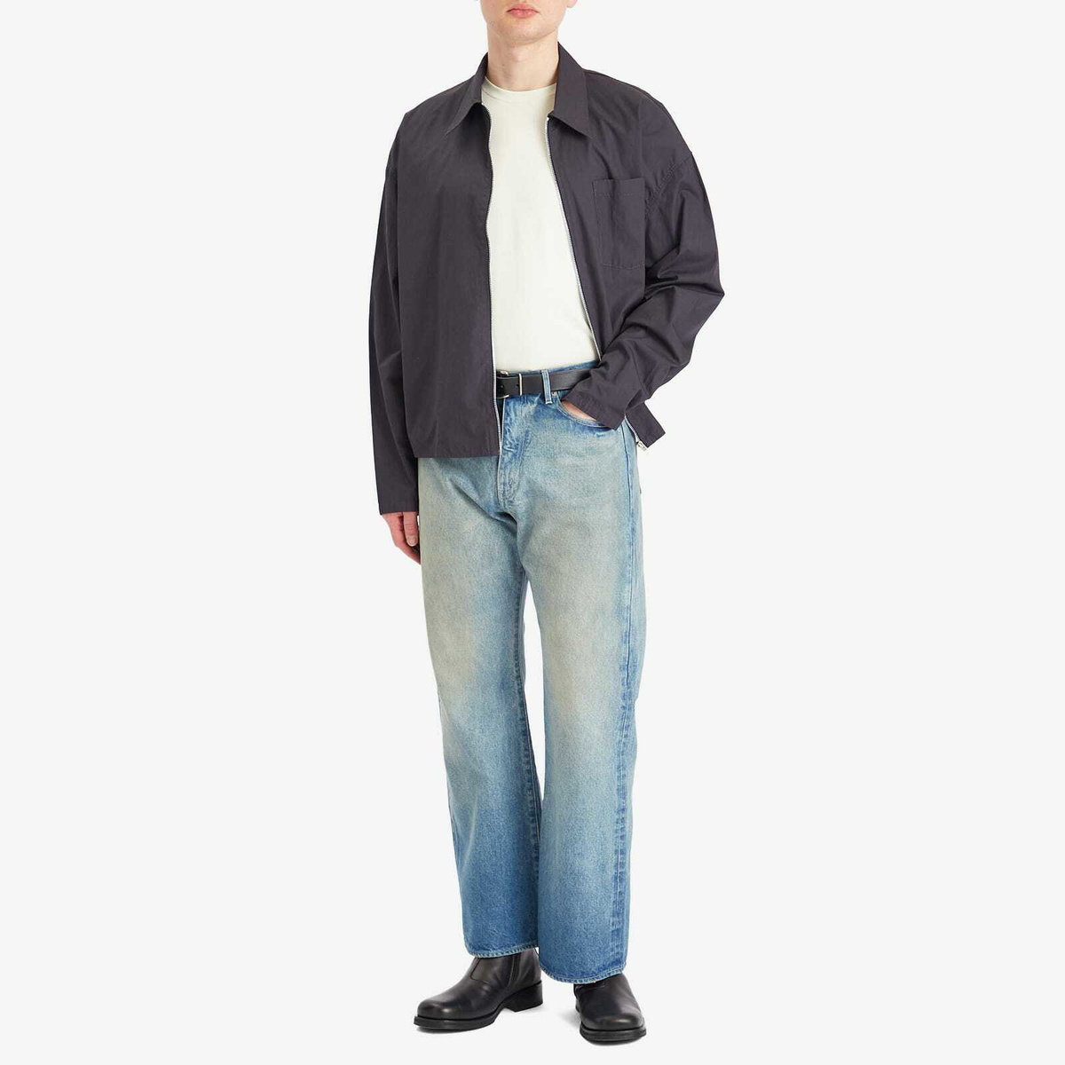 Auralee Men's Luster Plaiting T-Shirt in Ivory Pistachio Auralee Auralee Men's Luster Plaiting T-Shirt in Ivory Pistachio Auralee