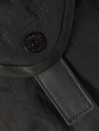 Stone Island - Logo-Appliquéd Leather-Trimmed Nylon-Twill Pouch