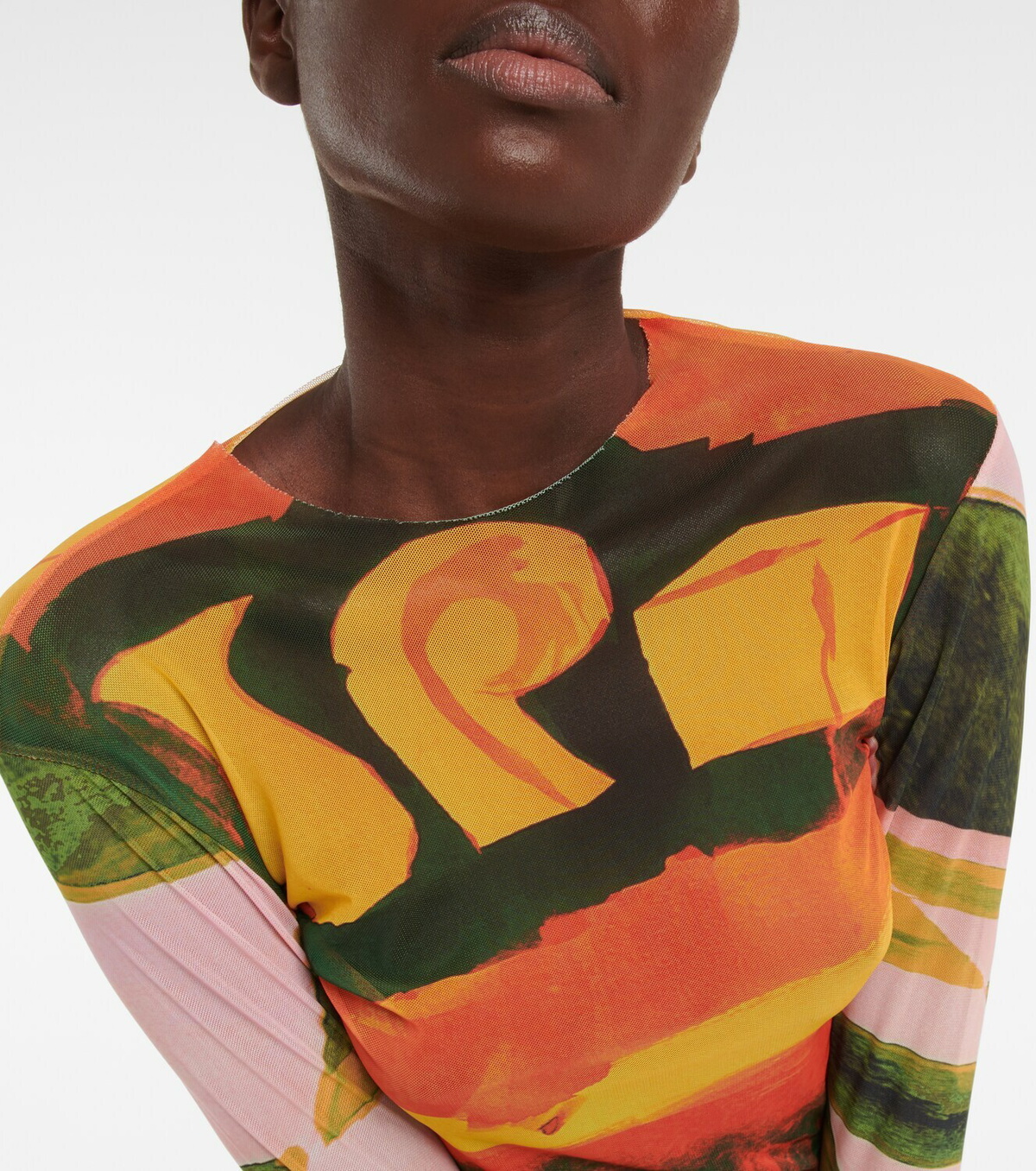 Louisa Ballou - Printed mesh top
