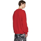 Kenzo Red Intarsia Jumping Tiger Sweater