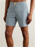 Faherty - Straight-Leg Long-Length Printed Recycled Swim Shorts - Blue