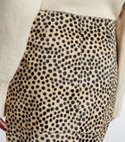 Róhe Cheetah-print calf hair pencil skirt