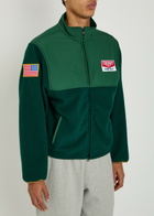 Cherry Los Angeles Racing Appliquéd Panelled Fleece Jacket Green