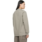 Rick Owens Gray Tower Short Crewneck LS T-shirt