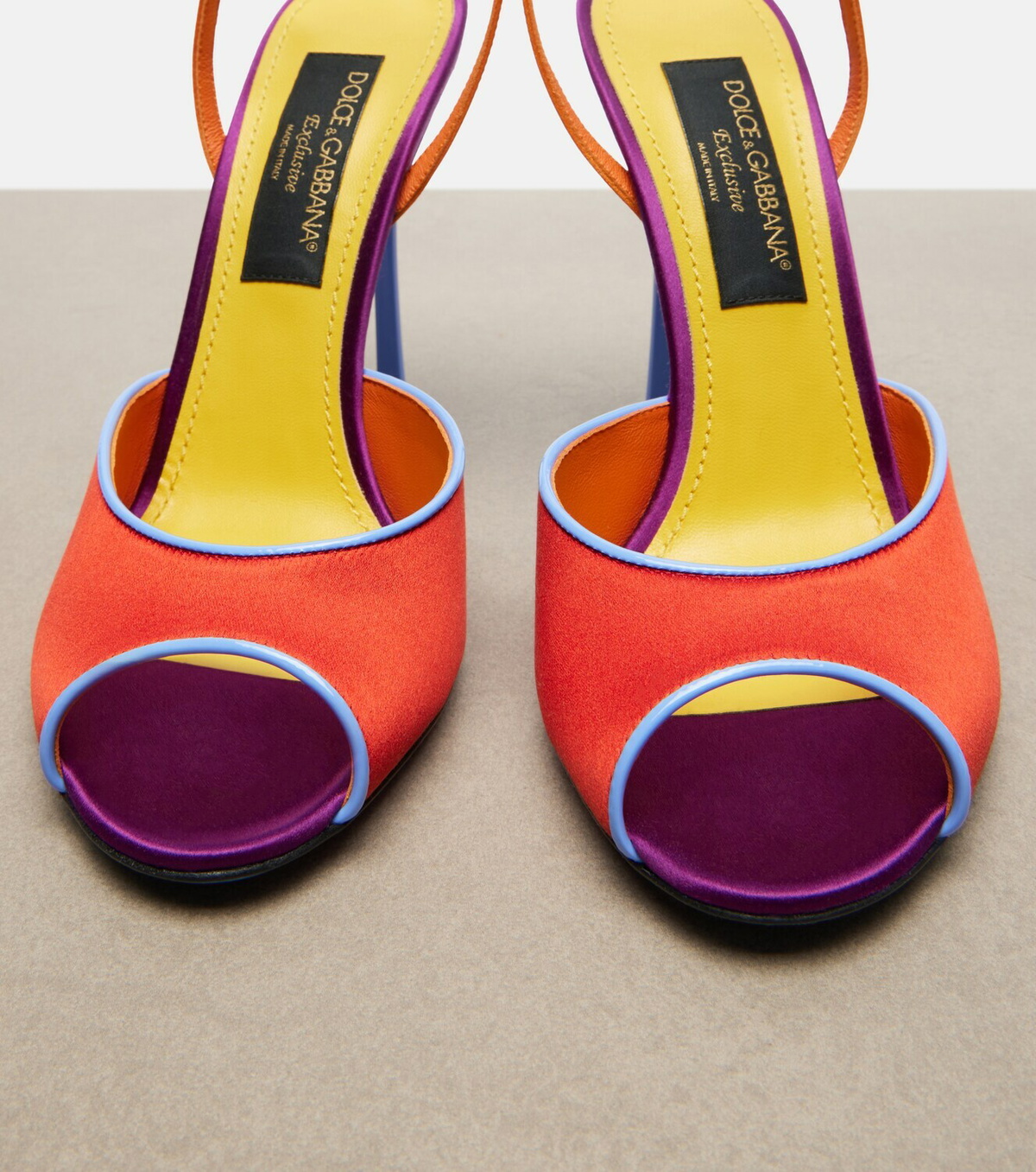 Dolce&Gabbana Keira satin slingback sandals