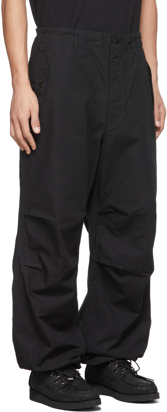 Engineered Garments Black Cotton Ripstop Over Trousers