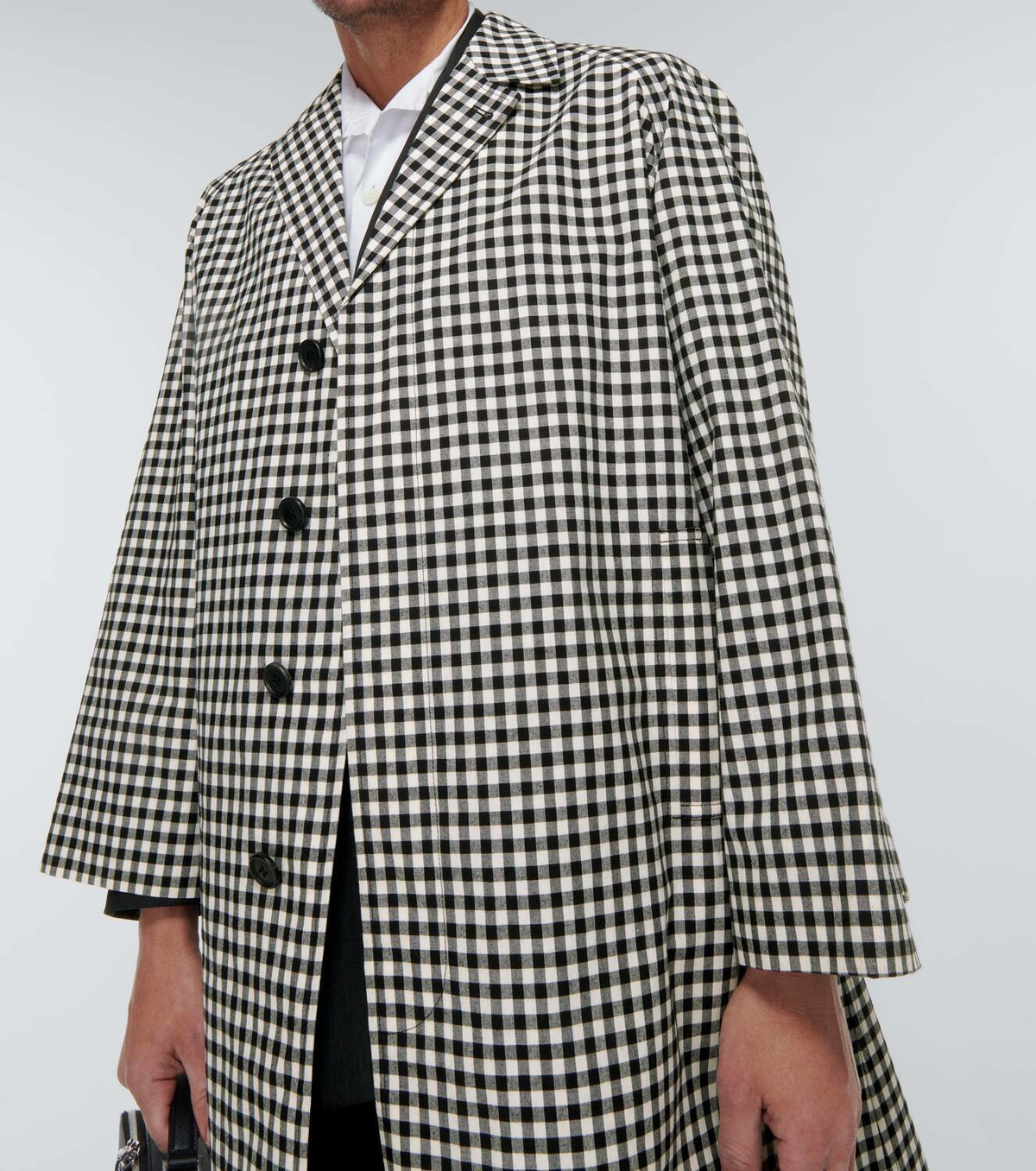 Prada Checked cotton trench coat Prada