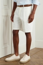Zegna - Triple Stitch™ Leather-Trimmed Canvas Slip-On Sneakers - Neutrals