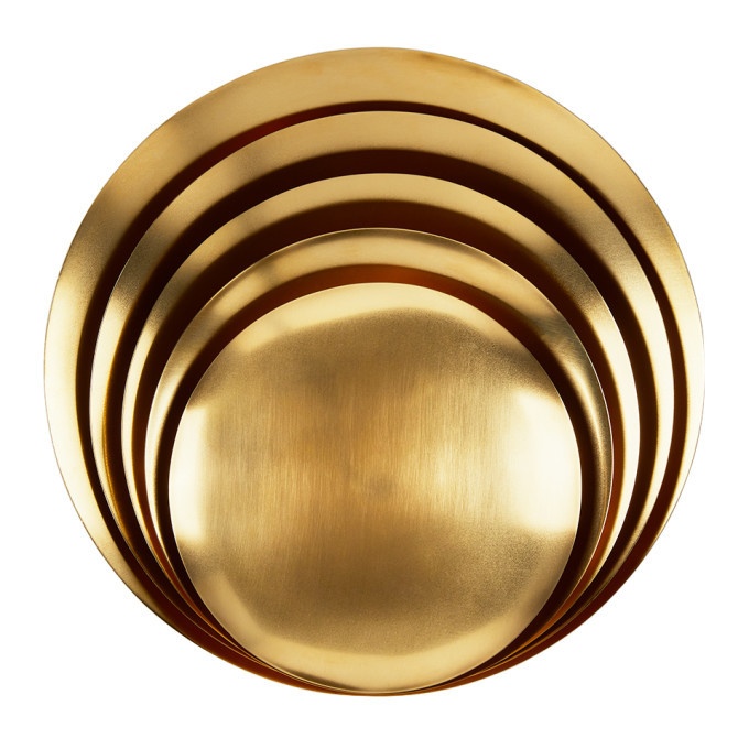 Photo: Tom Dixon Gold Brass Large Form Bowl Set