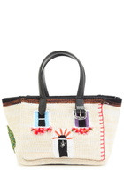 JW Anderson House Knit and Leather Tote bag - Beige - One Size