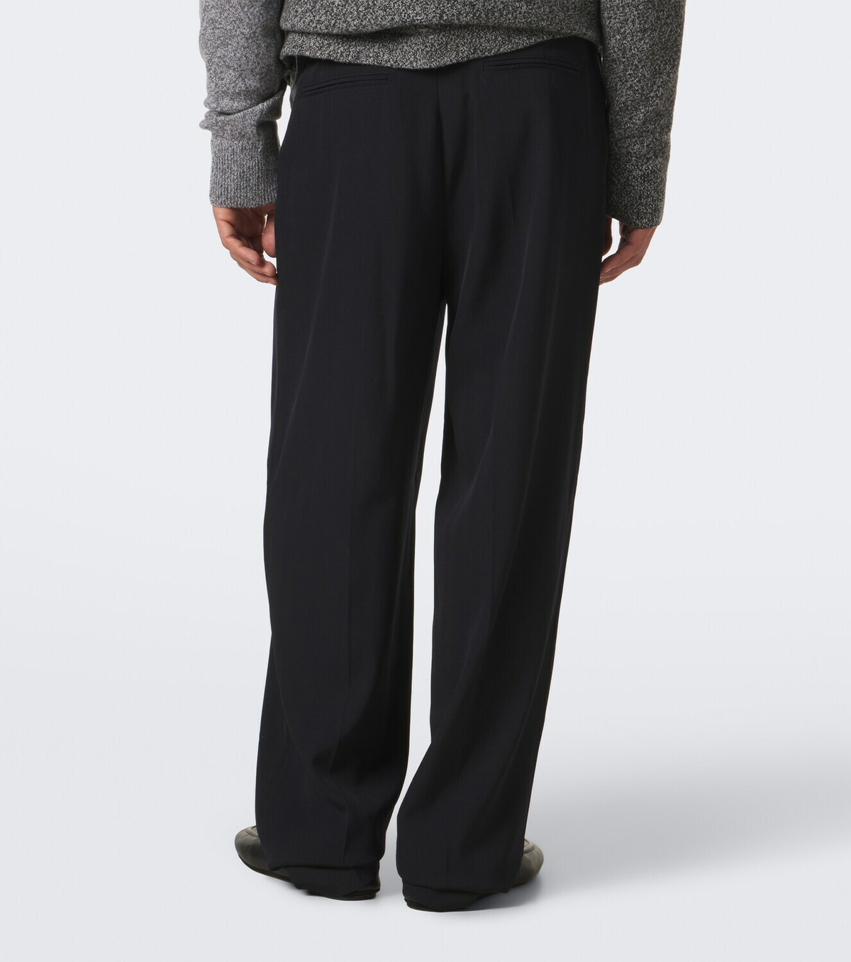 Jacquemus Losange pleated virgin wool wide-leg pants