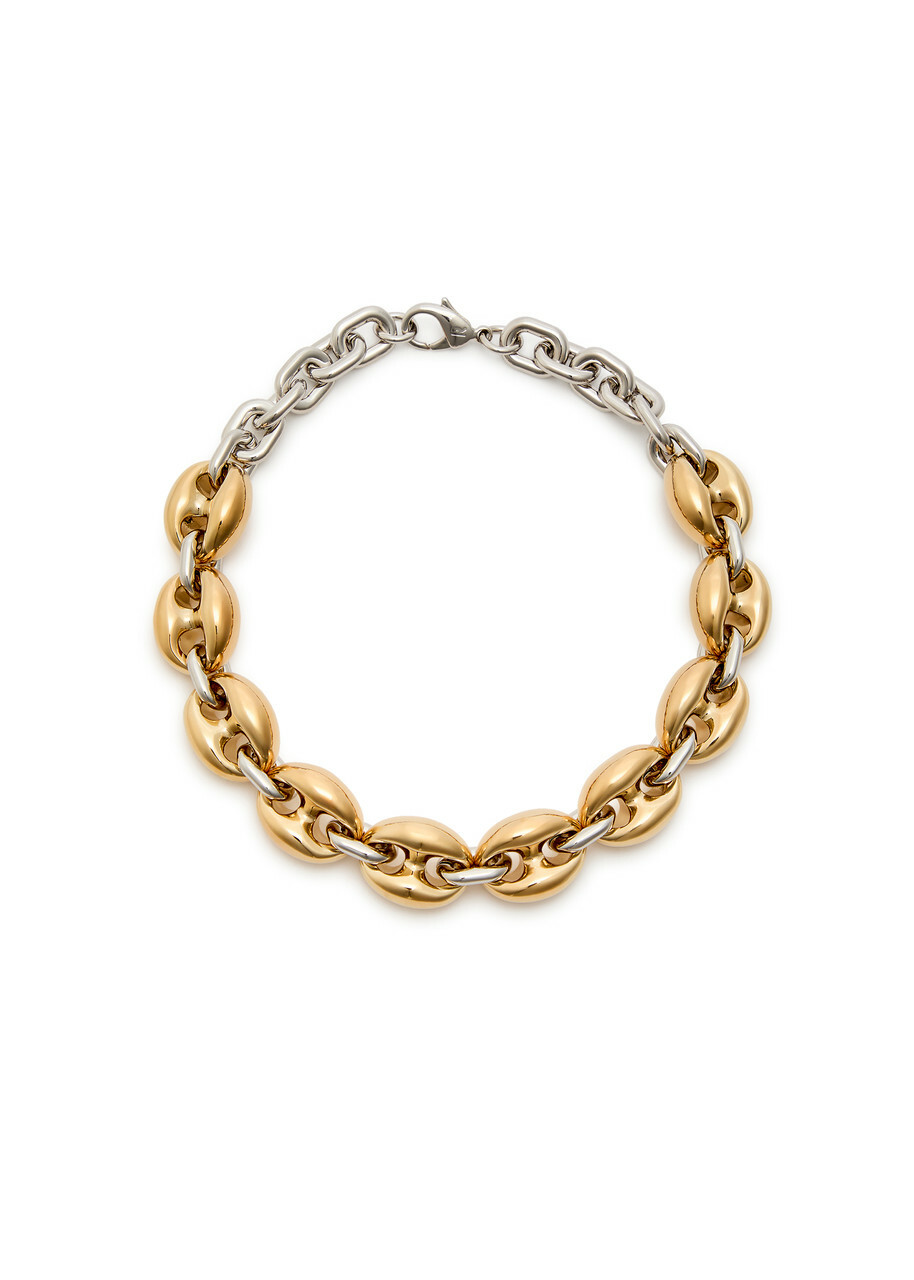 Rabanne XL Link Two-tone Necklace - Silver - One Size Paco