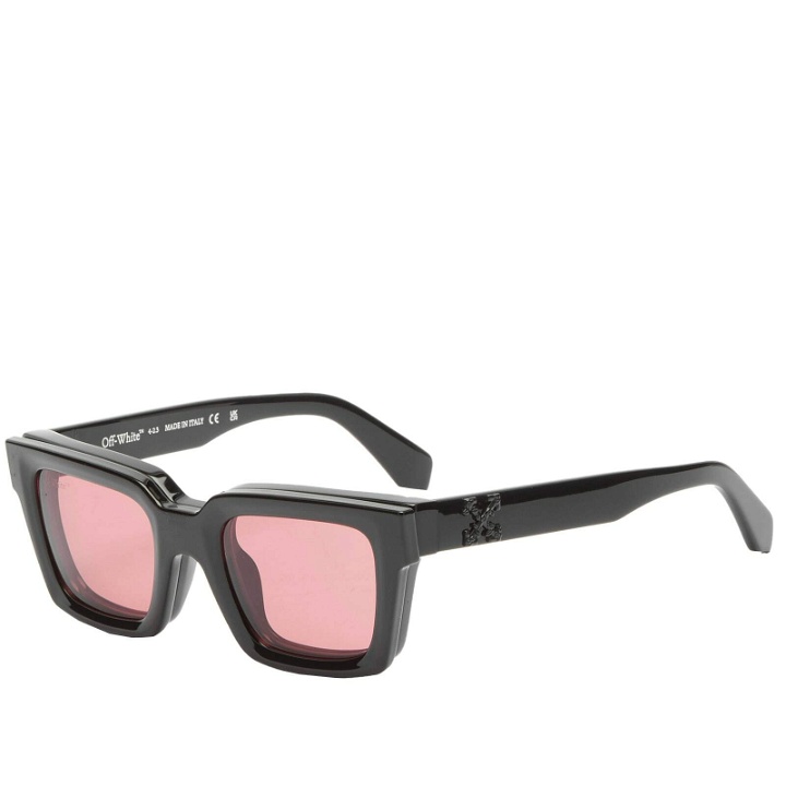 Photo: Off-White Clip On Sunglasses in Black/Red