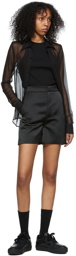 AMI Alexandre Mattiussi Black Polyester Shorts