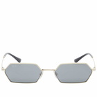 Ray-Ban Yevi Sunglasses in Light Gold/Dark Grey 