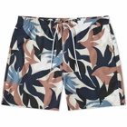 NN07 Men's Jules Swim Shorts in Nougat Palm