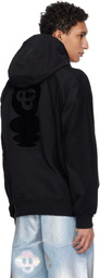 Casablanca Black Squash Logo Flock Print Hoodie