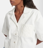 Loewe Anagram cropped denim shirt
