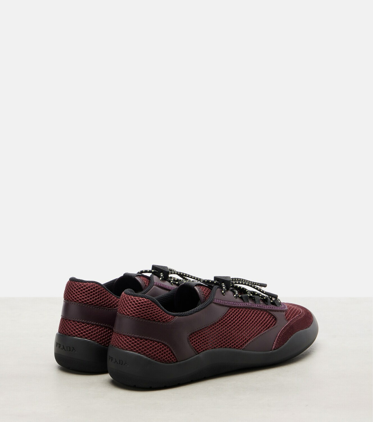 Prada Speedrock leather-trimmed sneakers