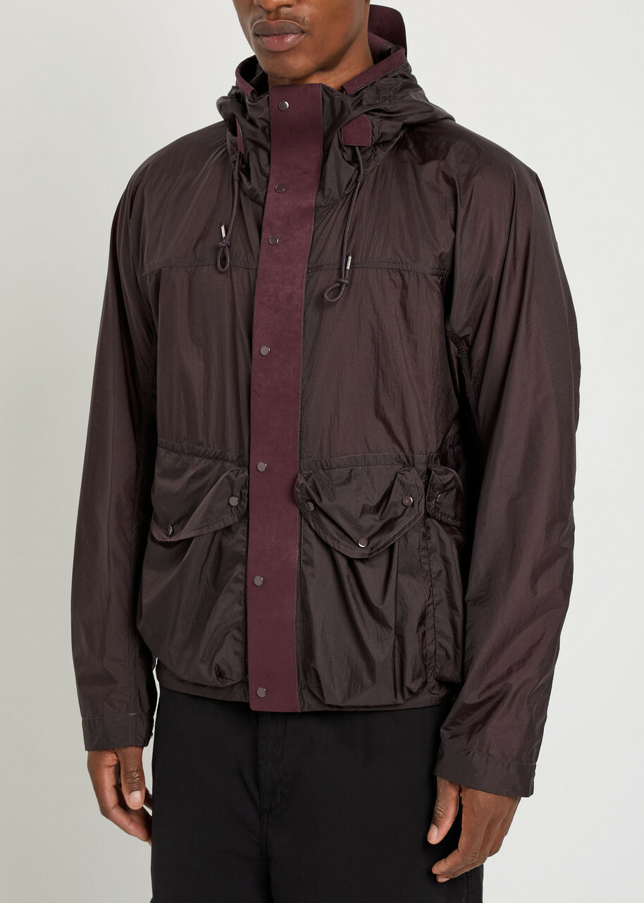 Ten C Skye Panelled Shell Jacket Dark Brown