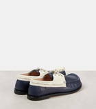 Loewe Campo leather boat shoes