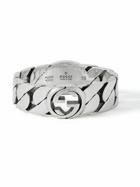 GUCCI - Sterling Silver and Enamel Ring - Silver